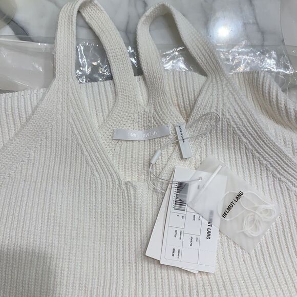 ✨NWT Helmut Lang Ribbed Sweater Tank Top Racer Back - Picture 4 of 4